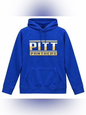 Colosseum Pitt Panthers Hoodie Men’s Large Blue Gold Pullover NWOT NCAA